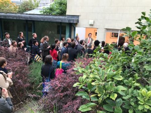 enjoyable reception in the garden of Ertegun House